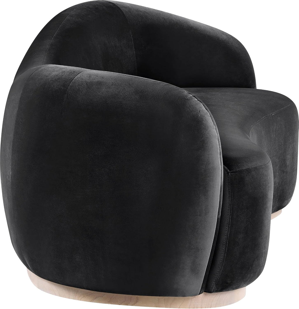 Meridian Gustavo Art Deco Velvet Loveseat