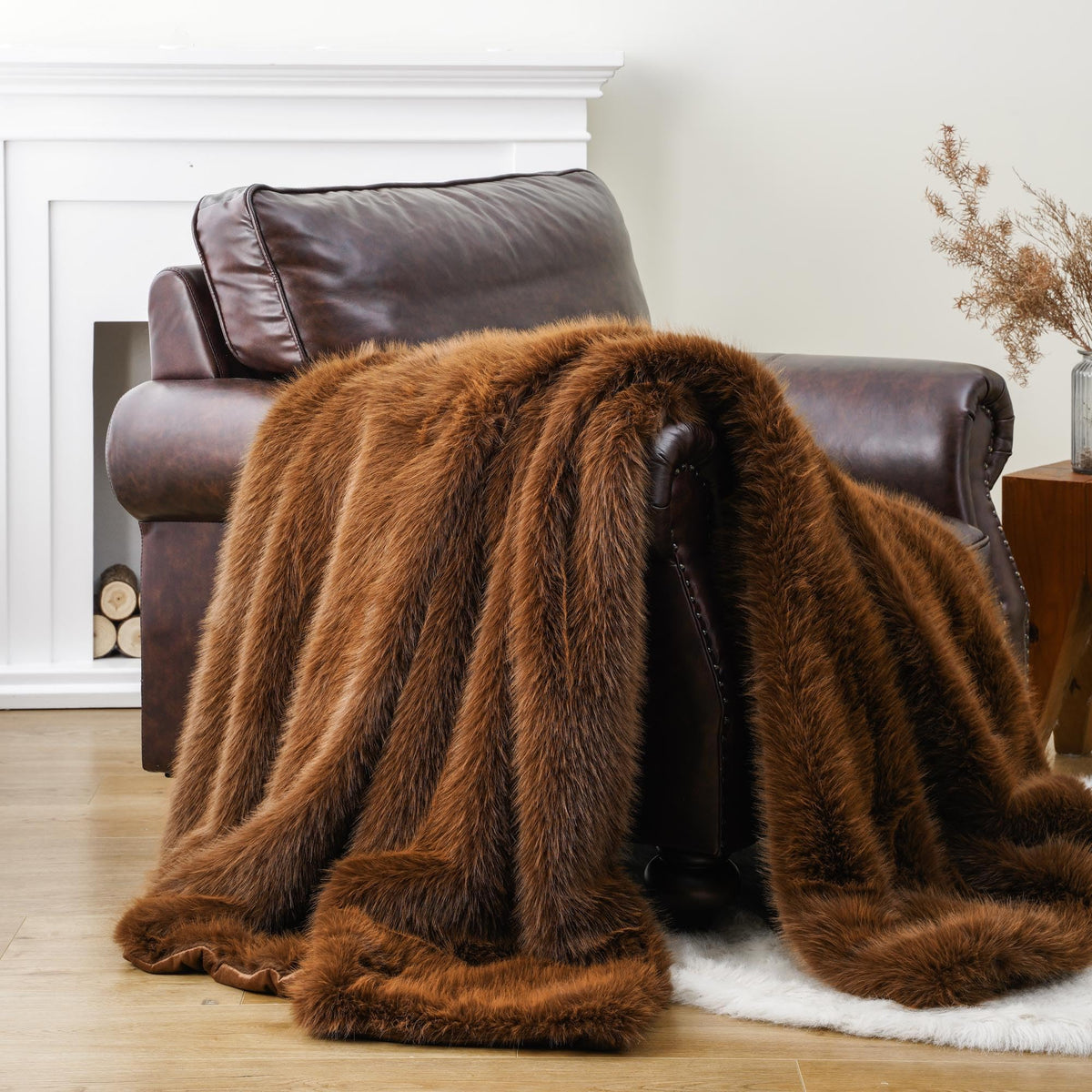 Faux Fur Throw Blanket