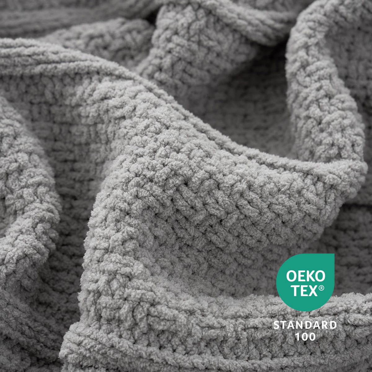Moss-Stitch Chenille Throw Blanket