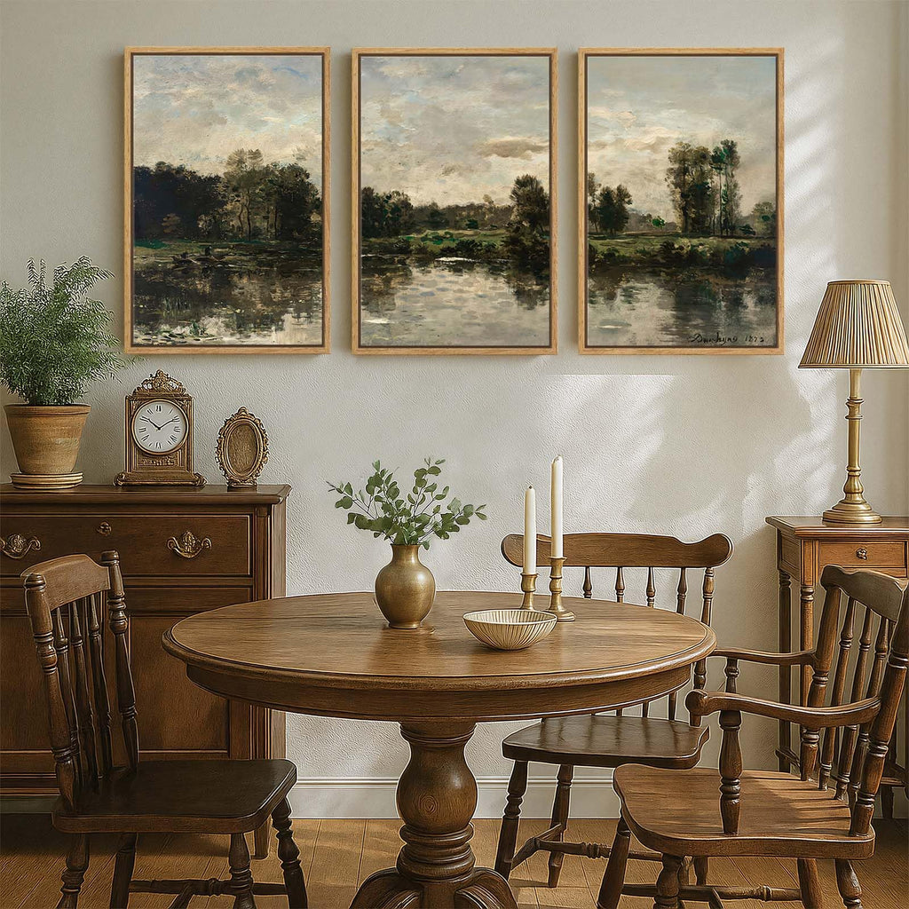 Framed Neutral Tree Ring Wall Art