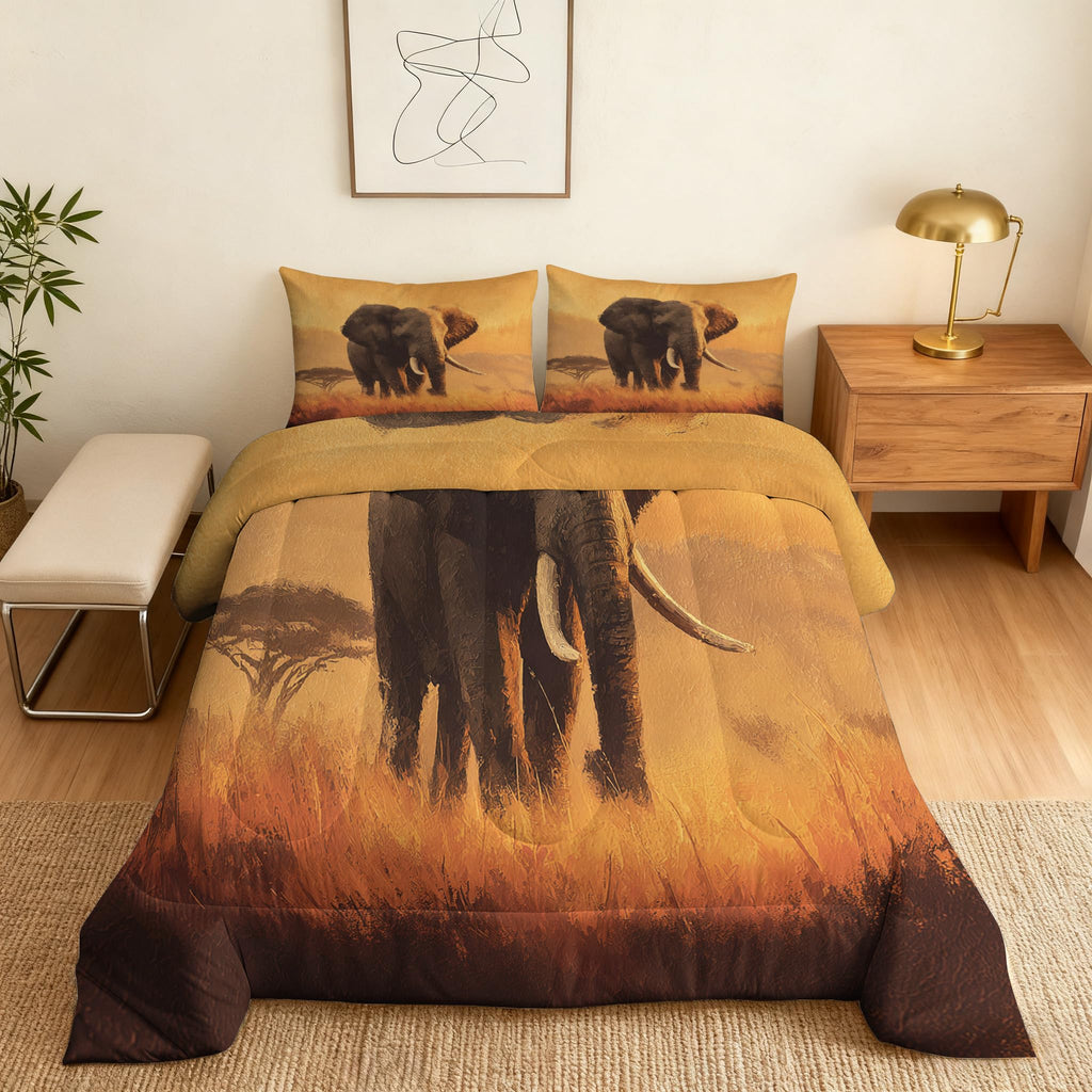 Patchwork Geometric Queen Size Comforter Sets 3 Piece