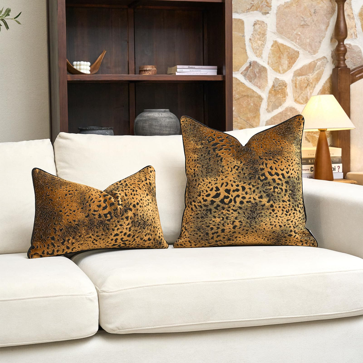 Velvet Animal Print Pillow Cover