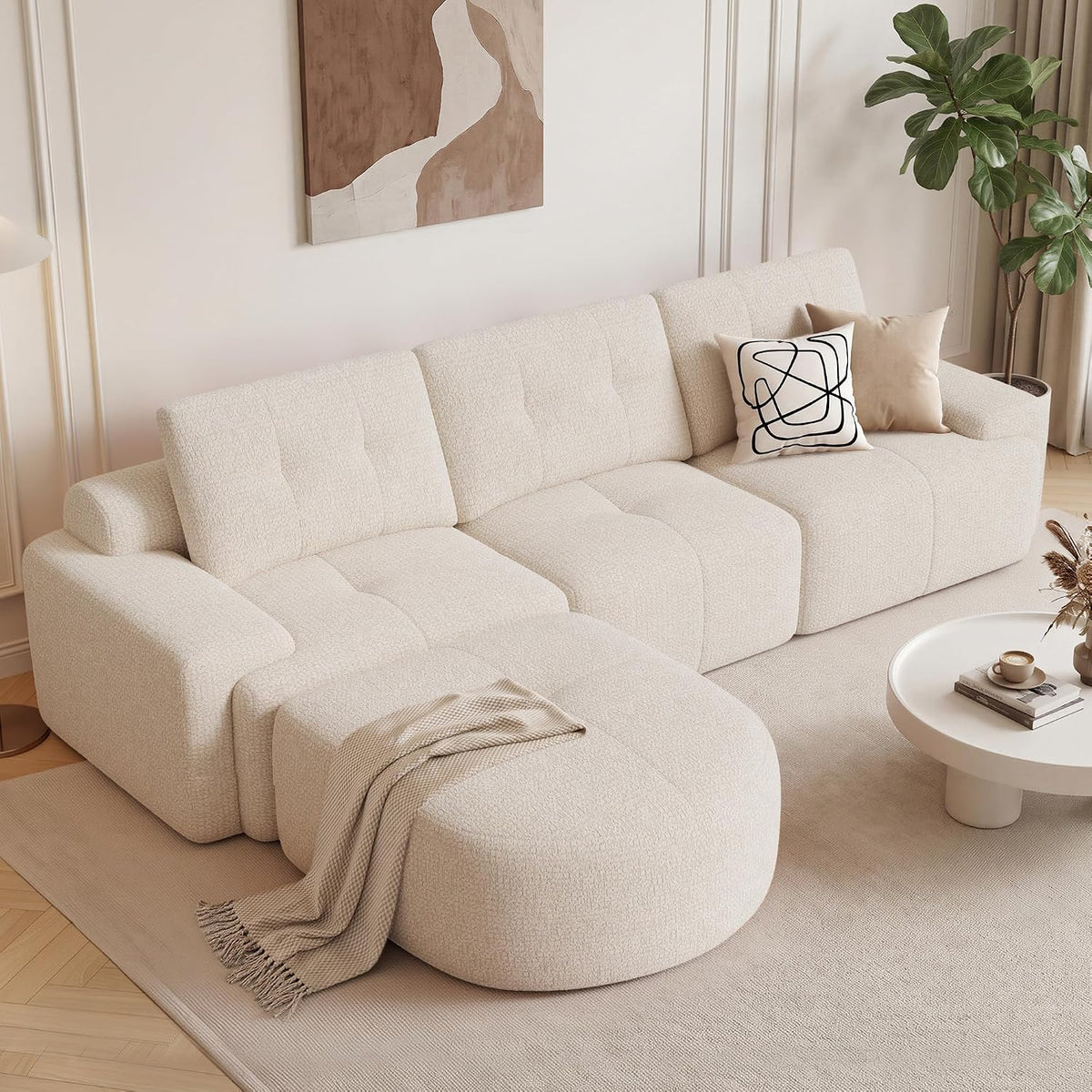 110" Modern Modular Sectional Sofa