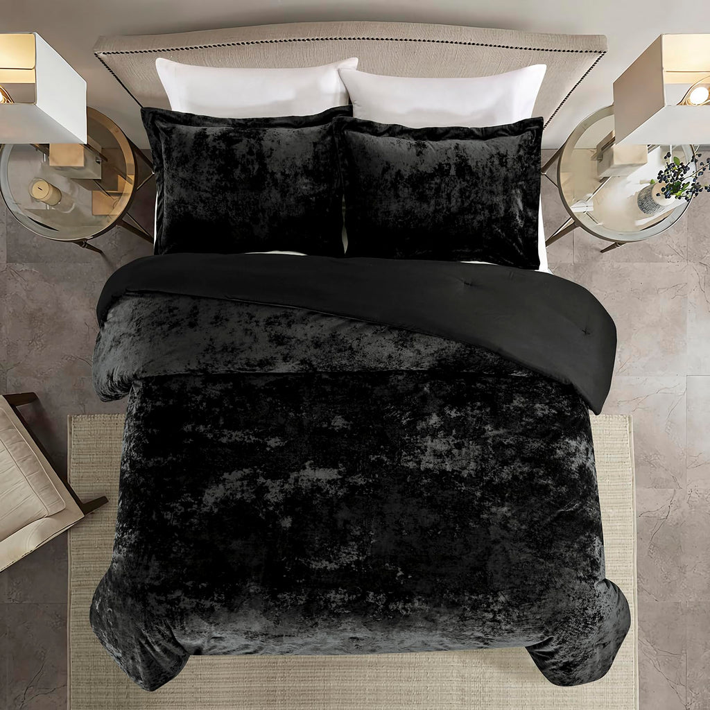 Luxury Velvet Queen Size Comforter Set
