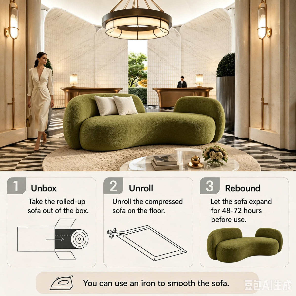 Curved Cream Style Sofa Living Room 2026 new Small Apartment Simple Modern Beauty