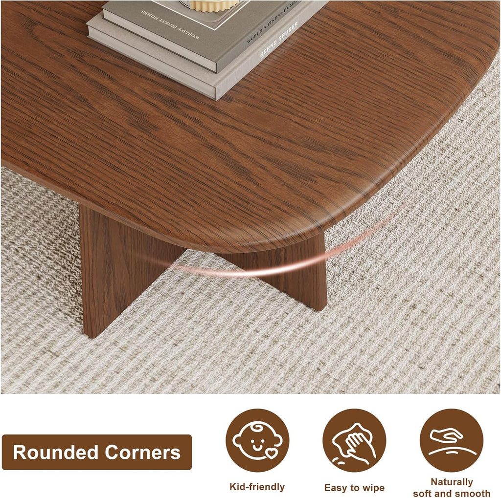 Oval Walnut Coffee Table