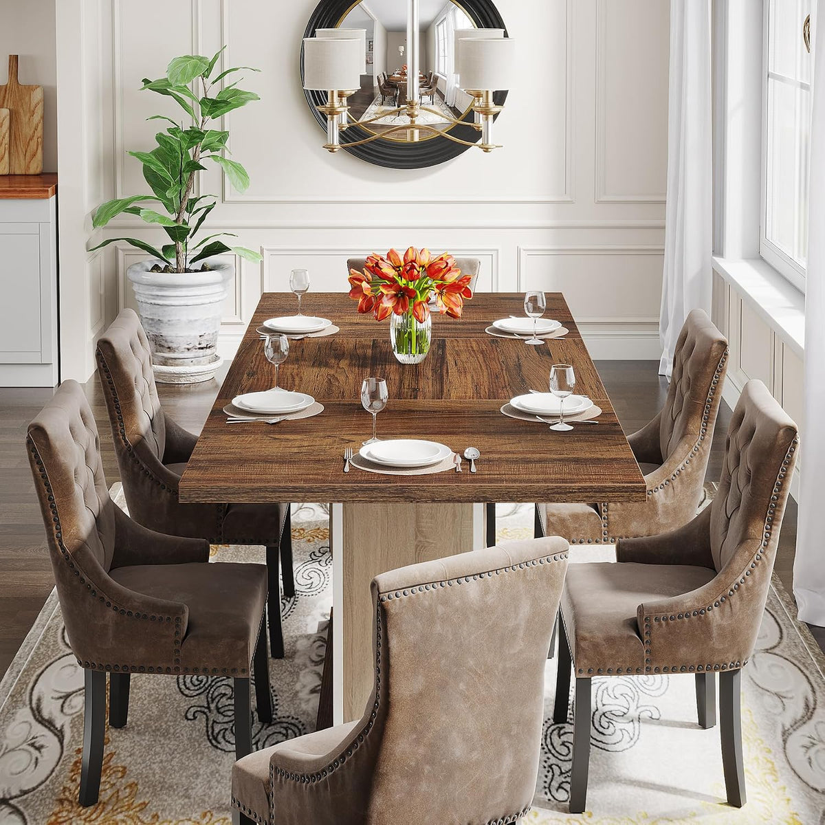 Farmhouse Rectangular Dining Table