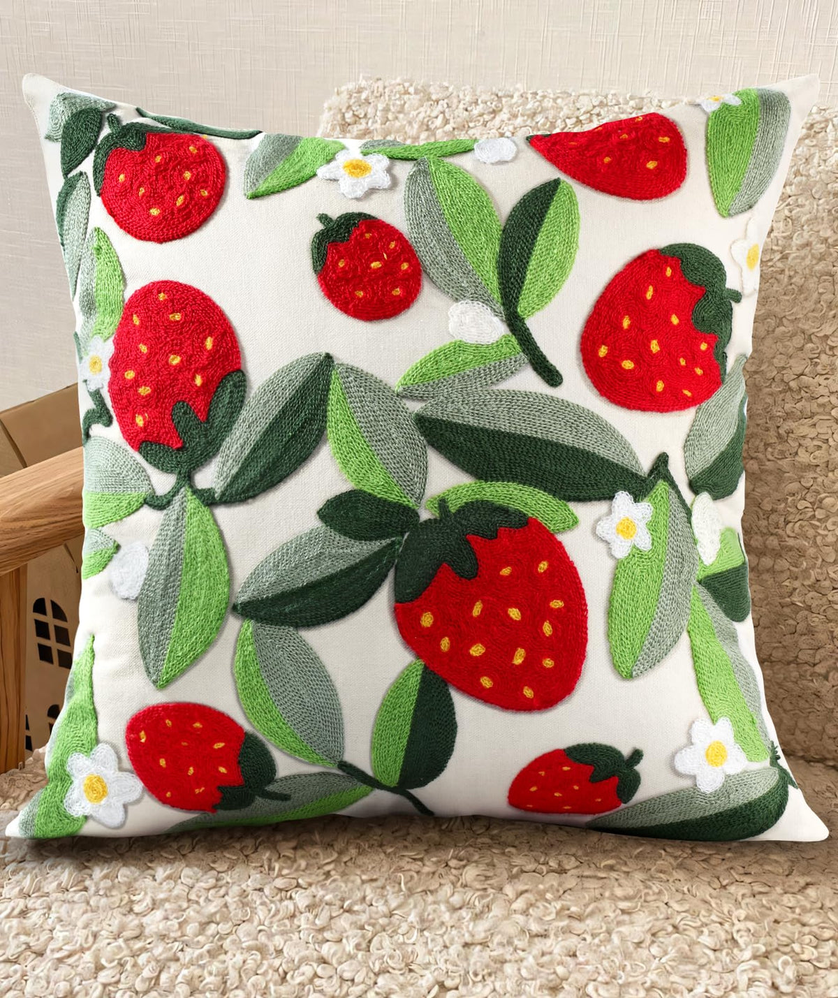 Embroidered Decorative Pillow Cover