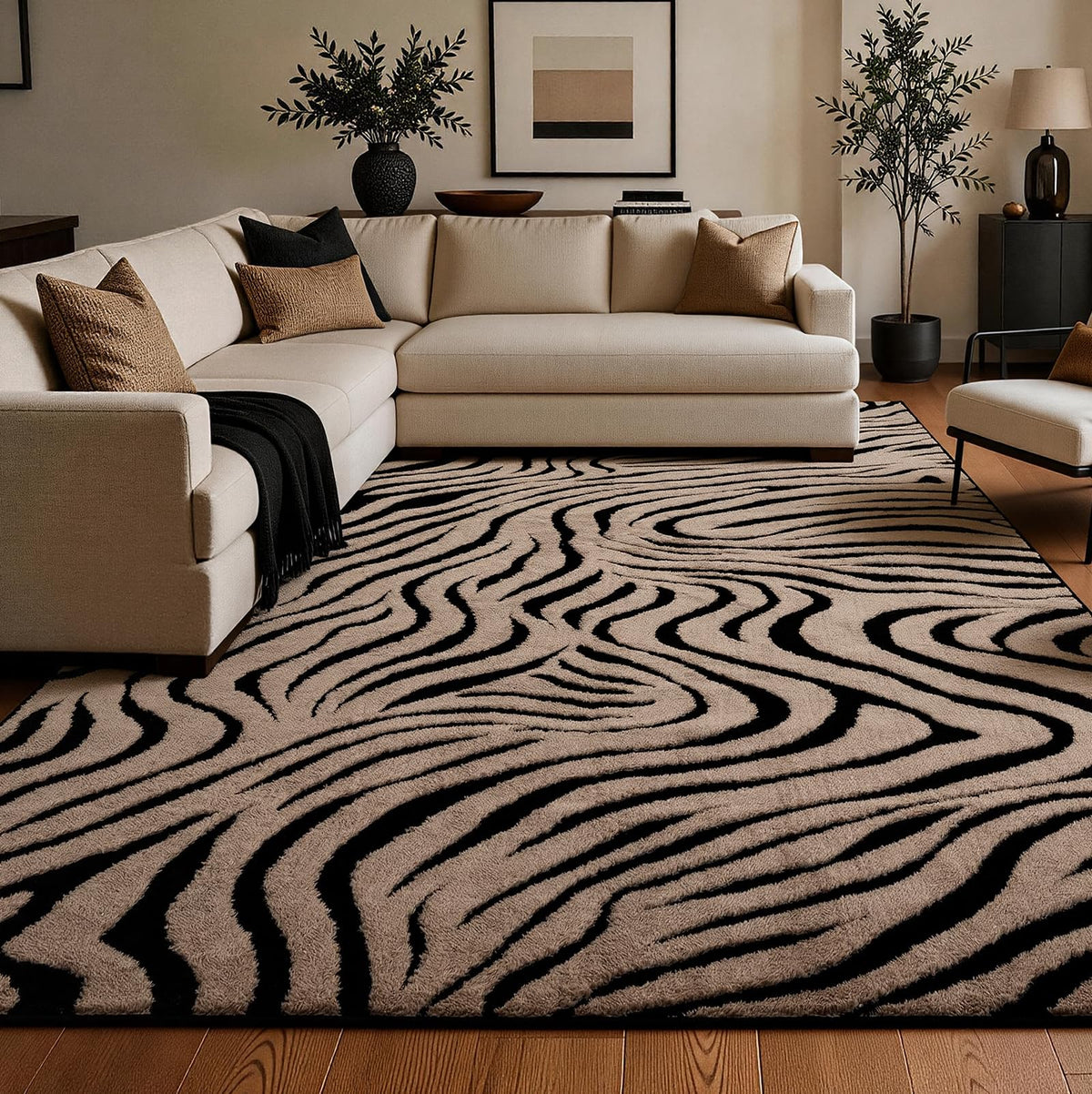 YIHOUSE Cowhide Area Rugs 5×7 Ft