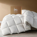 Goose Down Fiber Comforter Queen Size – All Season Naturally Breathable Down