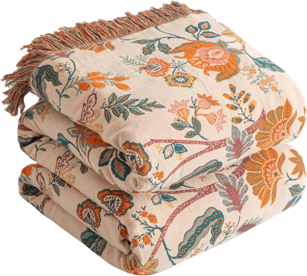 Boho Cotton Throw Blanket