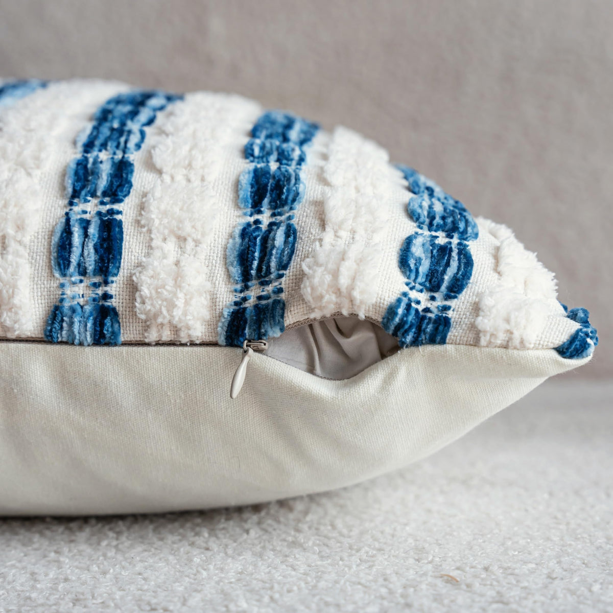 Striped Chenille Pillow Covers