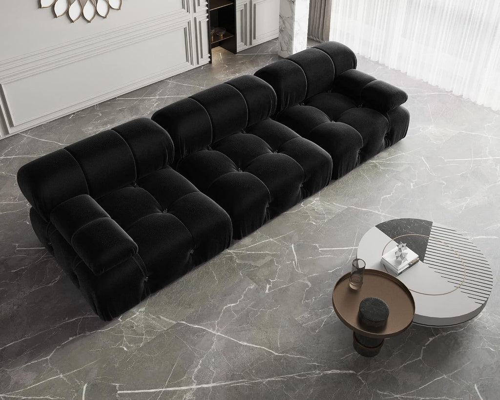 JACH Black Modular Sectional Sofa