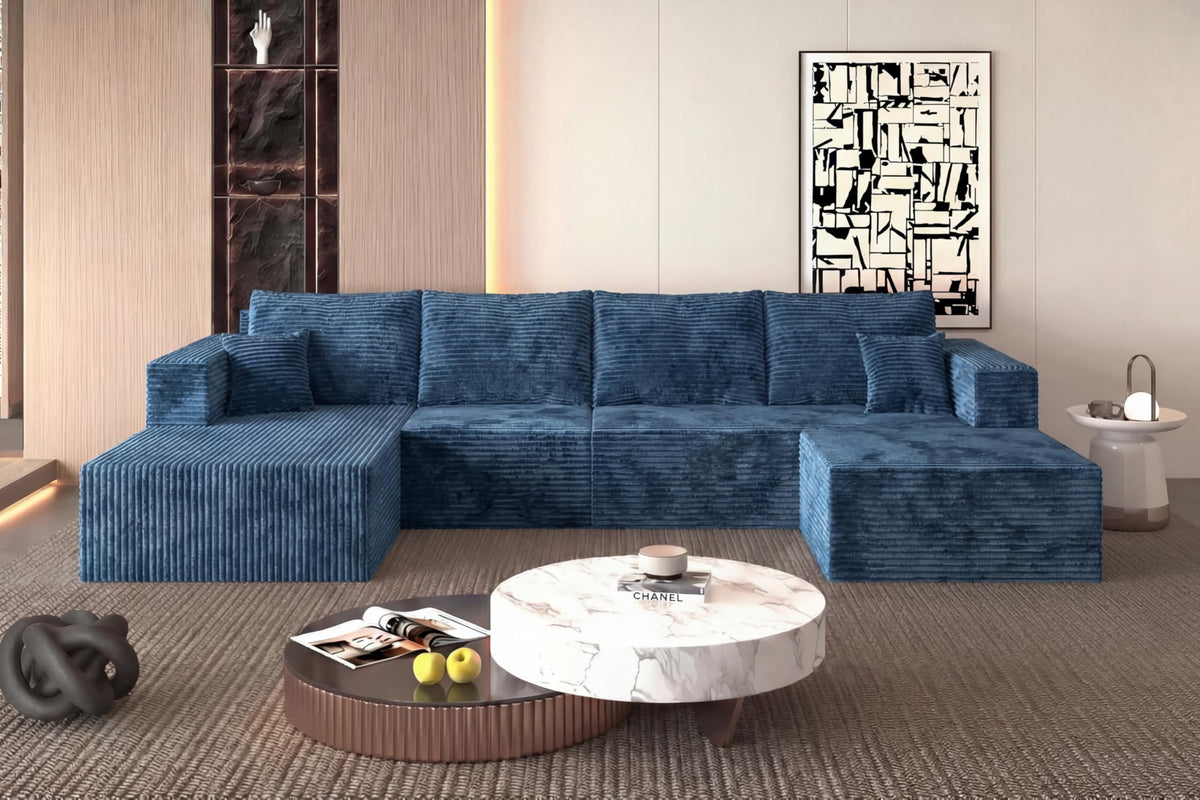 118" Modular Sectional Sofa with Chaise&Ottoman