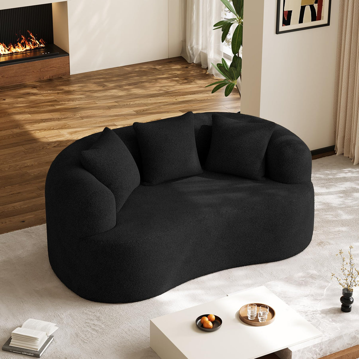Oversized Chenille Cloud Sectional with Pillows