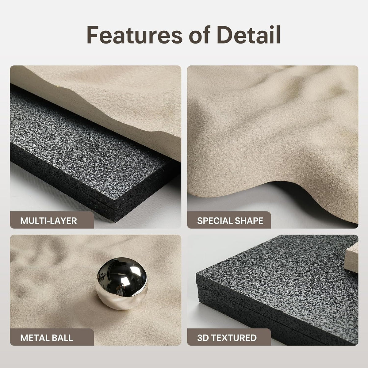 Vertical 3D Textured Abstract Wall Art