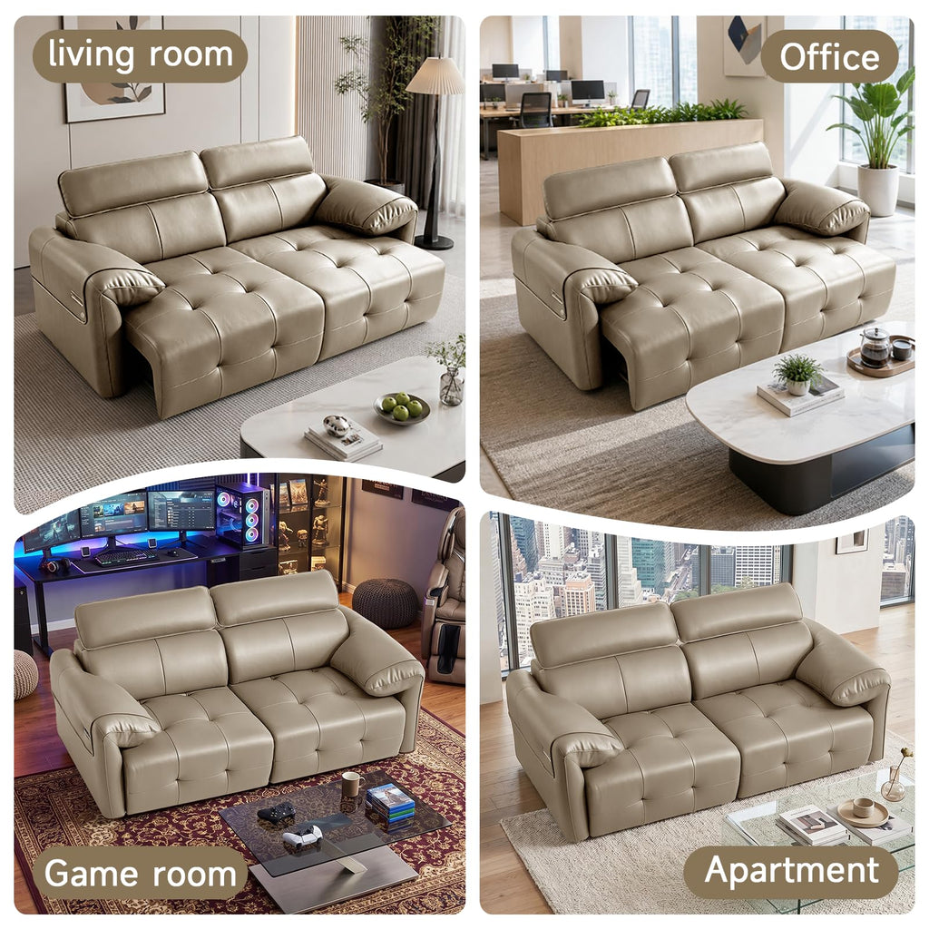 Electric Pull Out Sofa With Adjustable Headrests