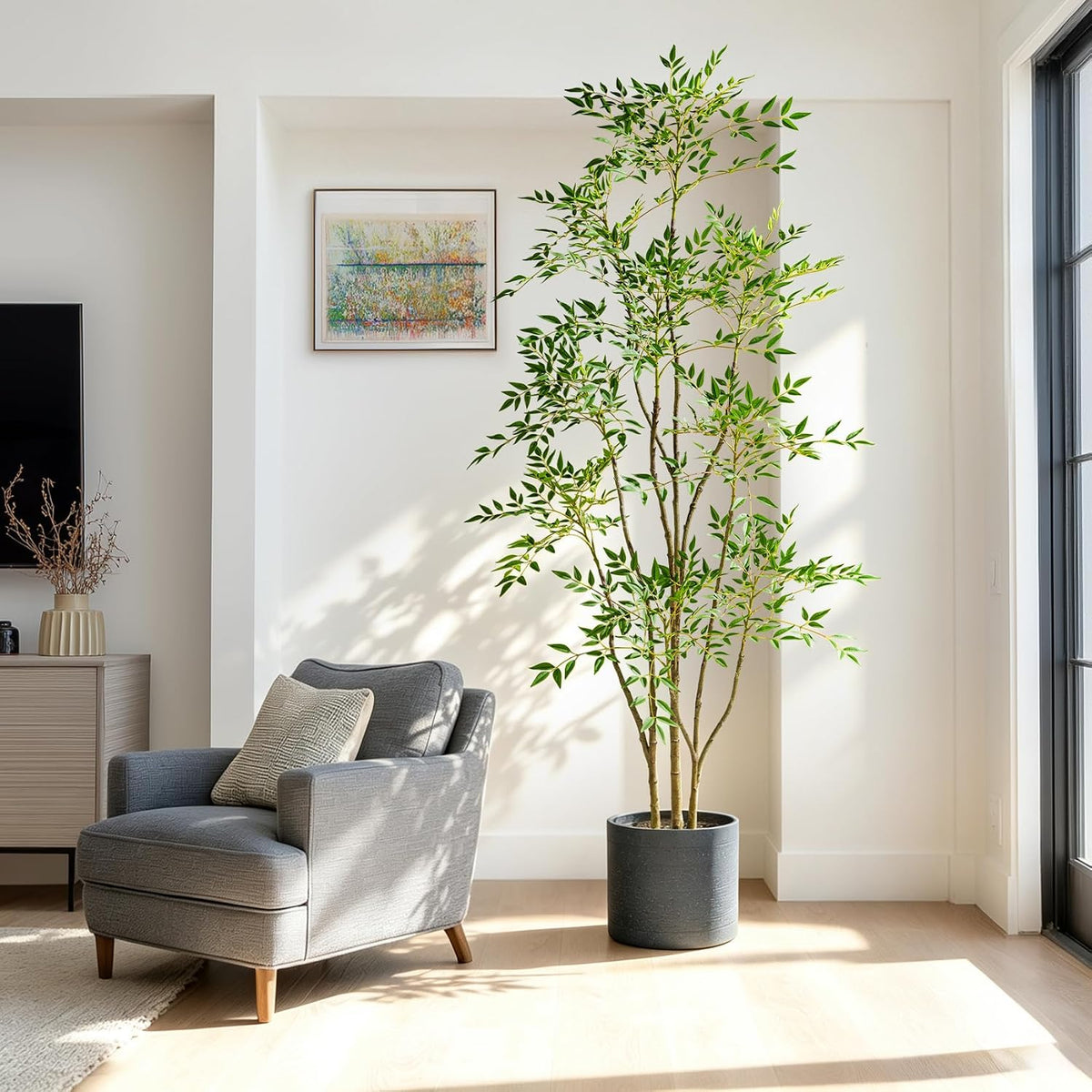 Faux Bamboo Tree in Pot