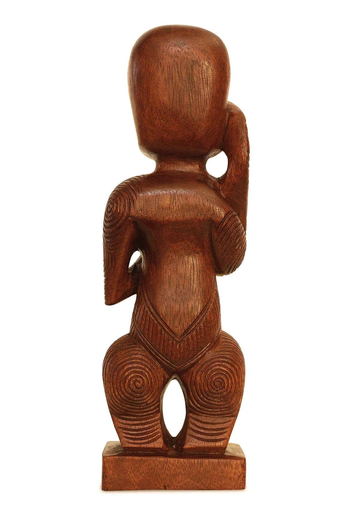 G6 Collection Handmade Wooden Primitive Tattoo Face Tribal Statue Sculpture Tiki