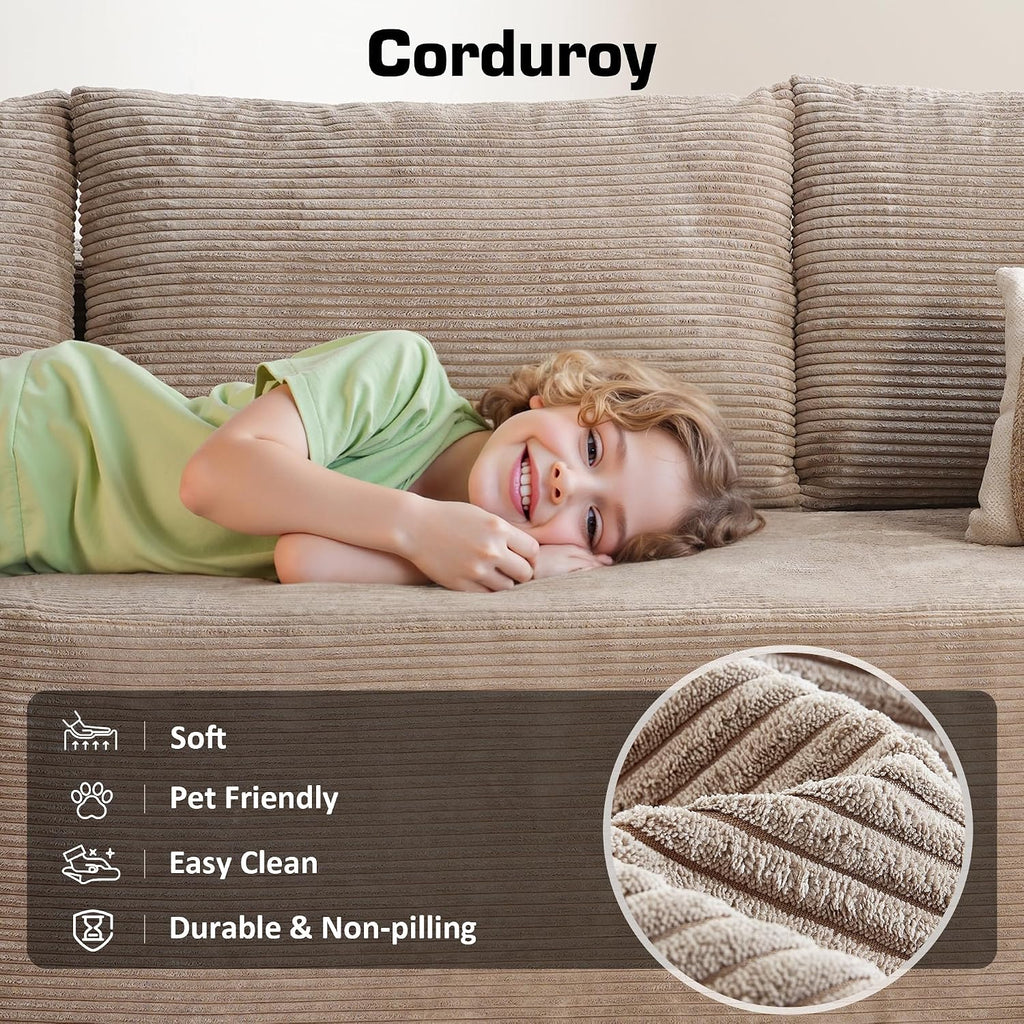 106" Cloud Sectional Couch with Chaise Lounge
