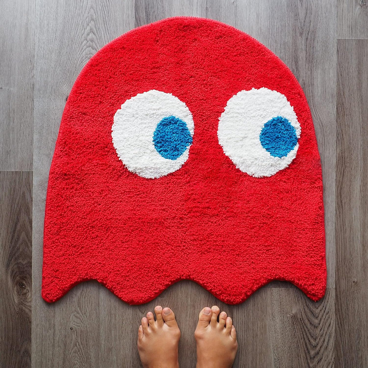Fun Red Graphic Bathroom Accent Rug