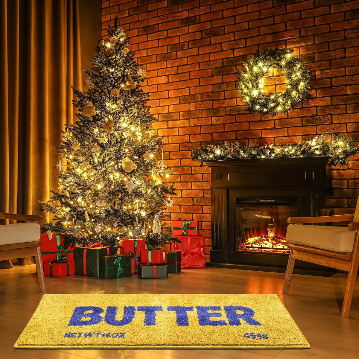 Butter Rug - Bright Yellow Plush Shaggy Non Slip Runner Kitchen Mat and Ultra Soft Accent Rug for Living Room Bedroom or Entryway - 47"x20" Fluffy Indoor Carpet