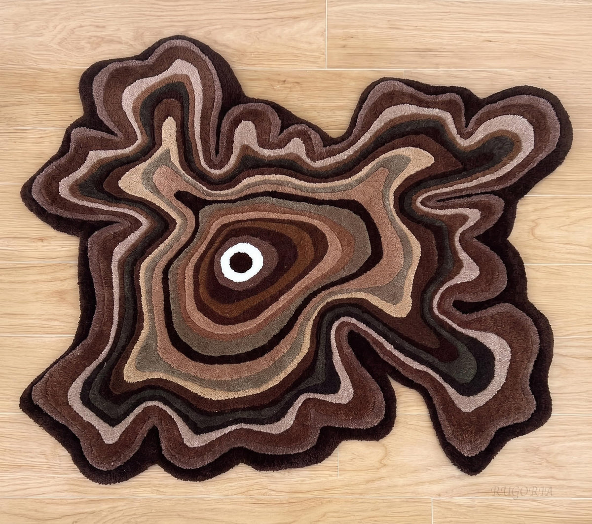 Restoration and Renovation Irregular Shaped Handmade Wool Rug