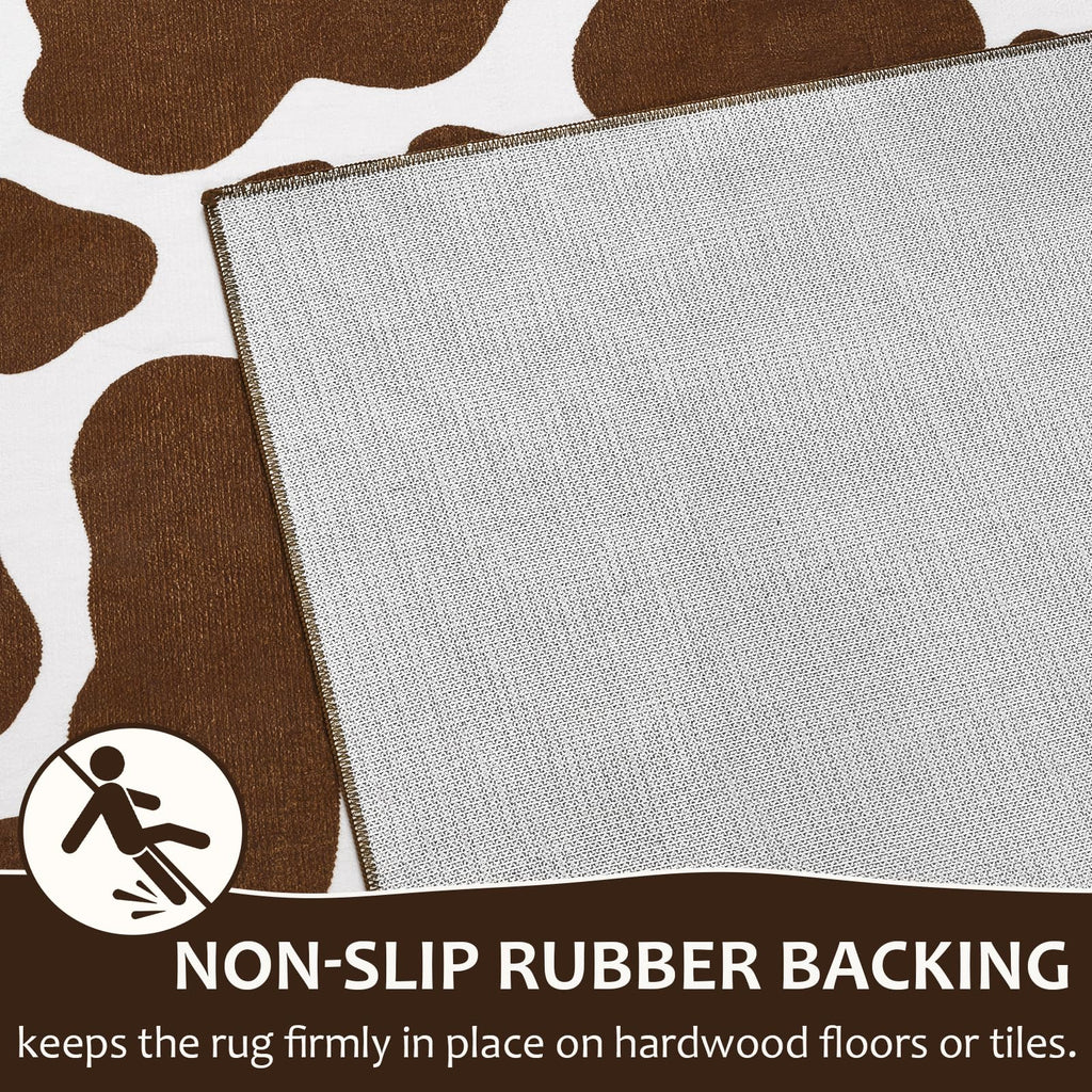 BENRON Soft Cowhide Rug 4x6, Faux Cow Hide Rug for Living Room Bedroom
