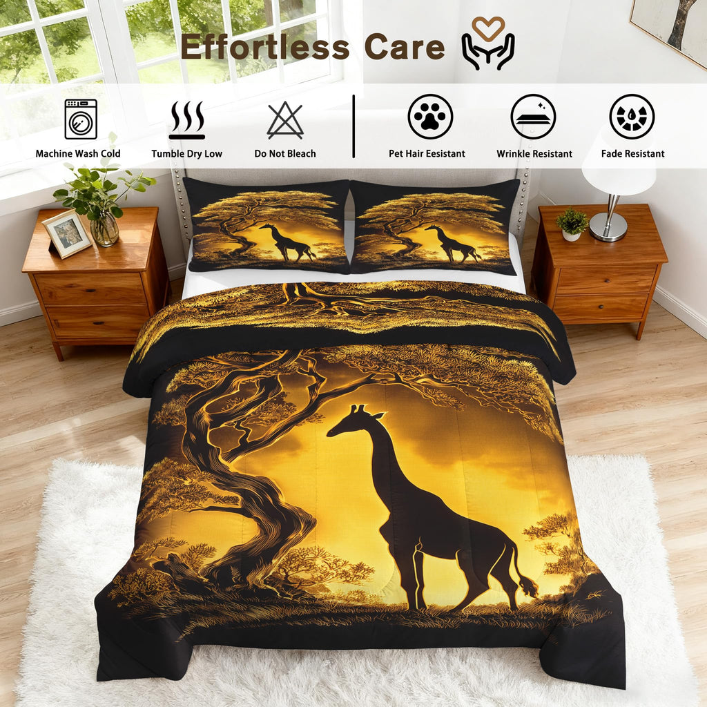 Patchwork Geometric Queen Size Comforter Sets 3 Piece