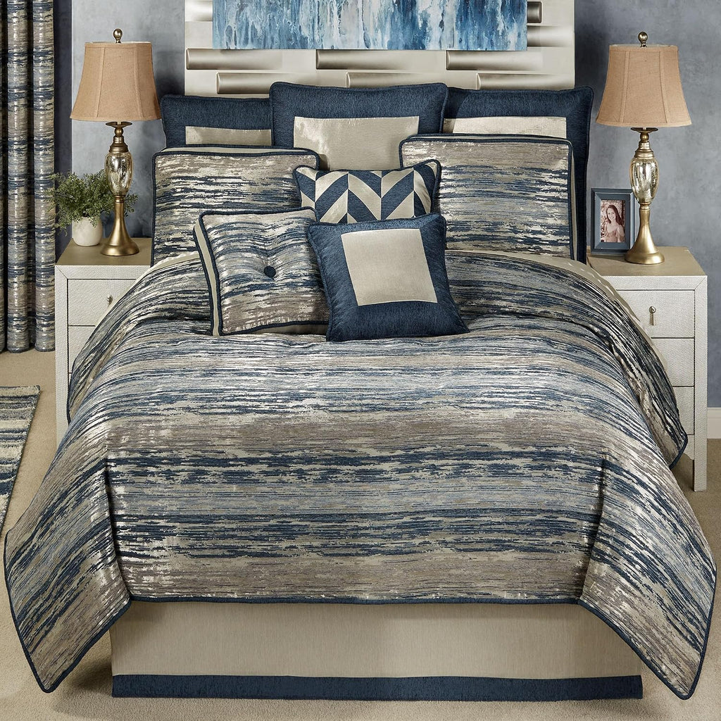 Spellbound Modern Luxury Comforter Bedding, Queen, 4 Pc Set
