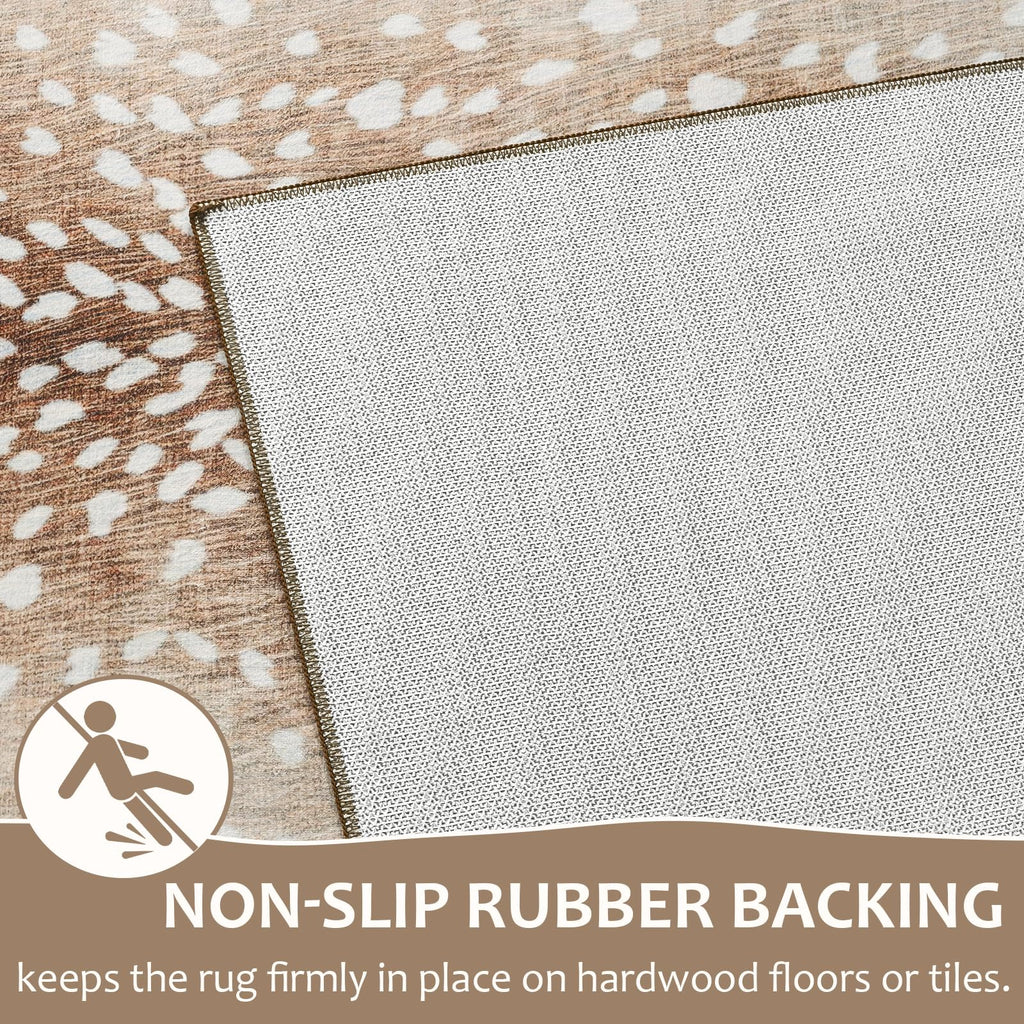 BENRON Soft Cowhide Rug 4x6, Faux Cow Hide Rug for Living Room Bedroom