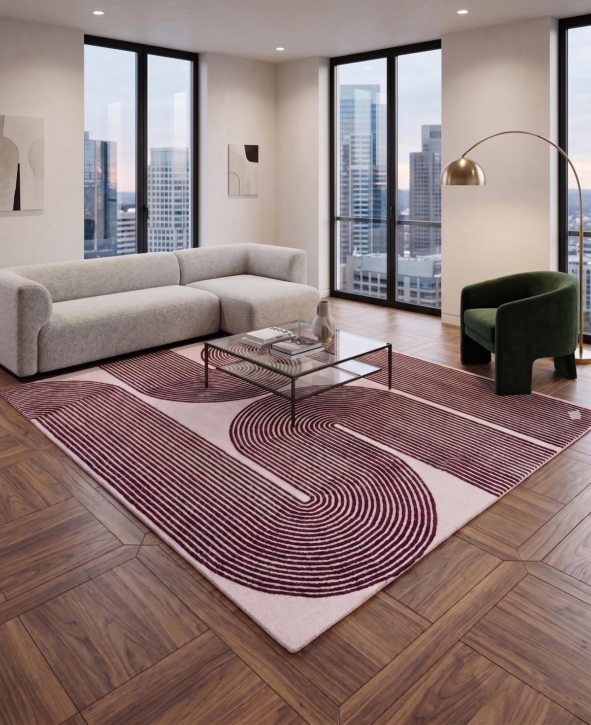 Modern Handmade Wool Area Rug