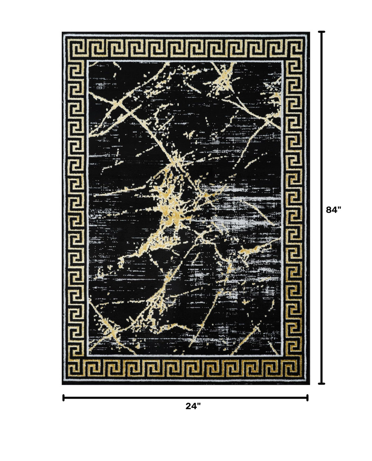GLORY RUGS Area Rugs Marble 5X7 Cream Gold Carpet Modern Abstract Rug Living Room
