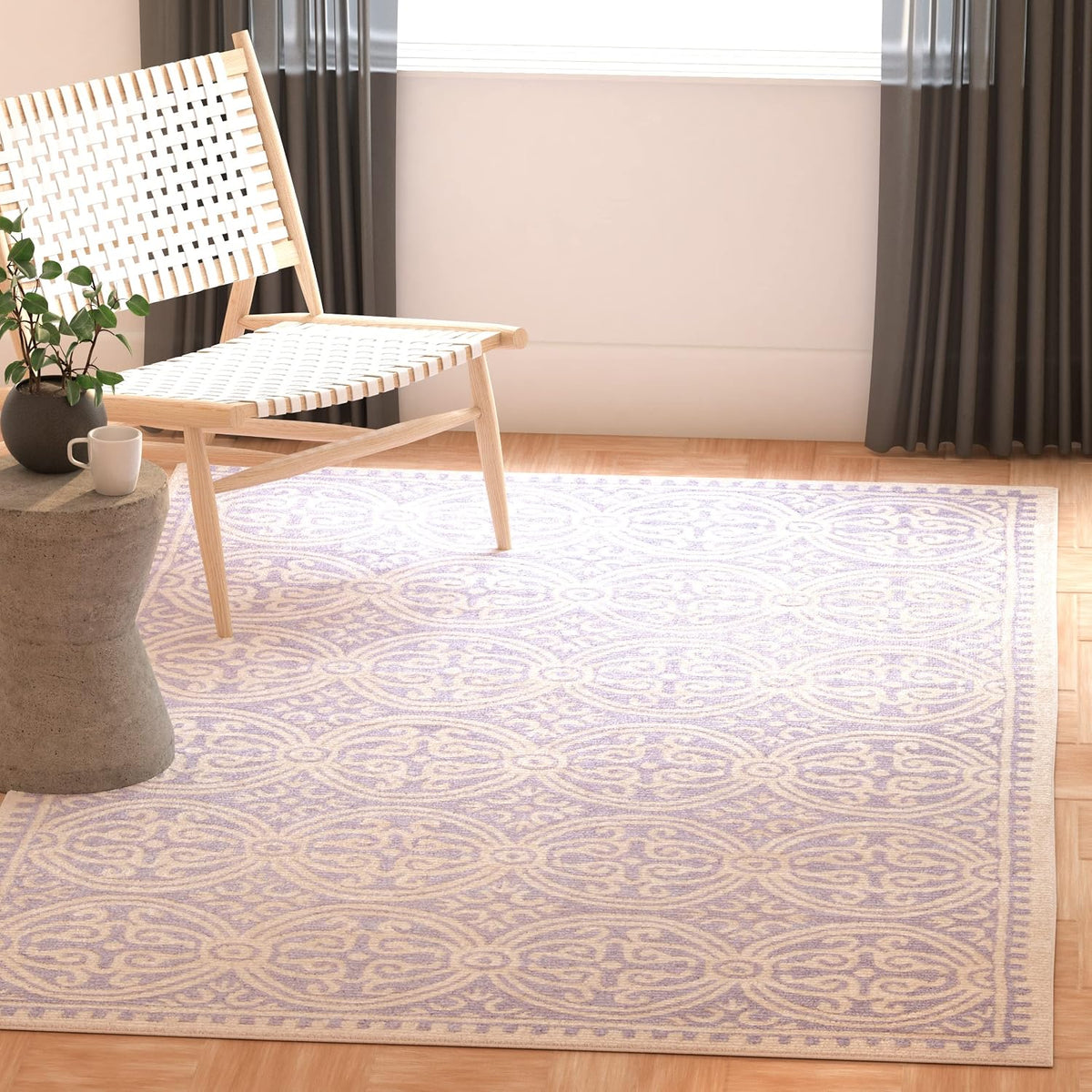 SAFAVIEH Cambridge Wool Area Rug 8'x10', Navy Blue & Ivory CAM123G