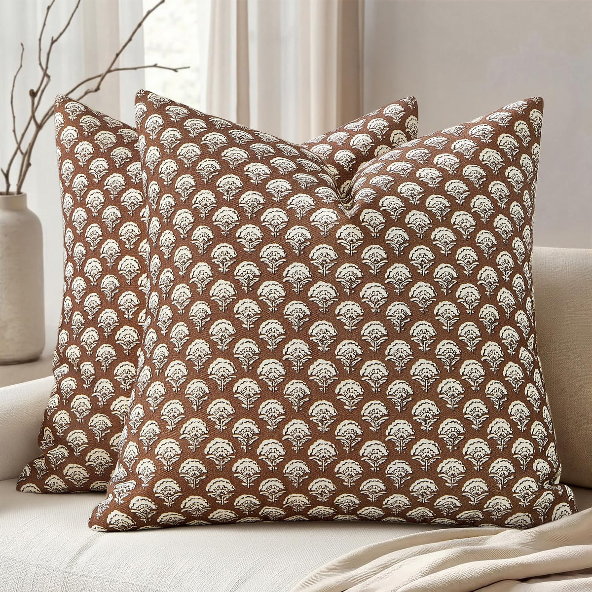 Floral Print Pillow Covers