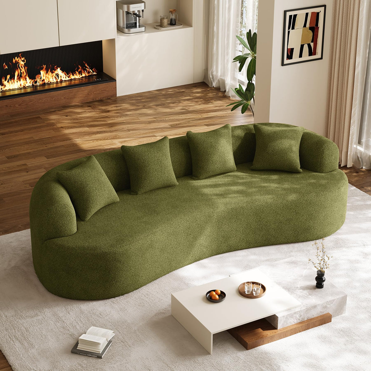 Oversized Chenille Cloud Sectional with Pillows