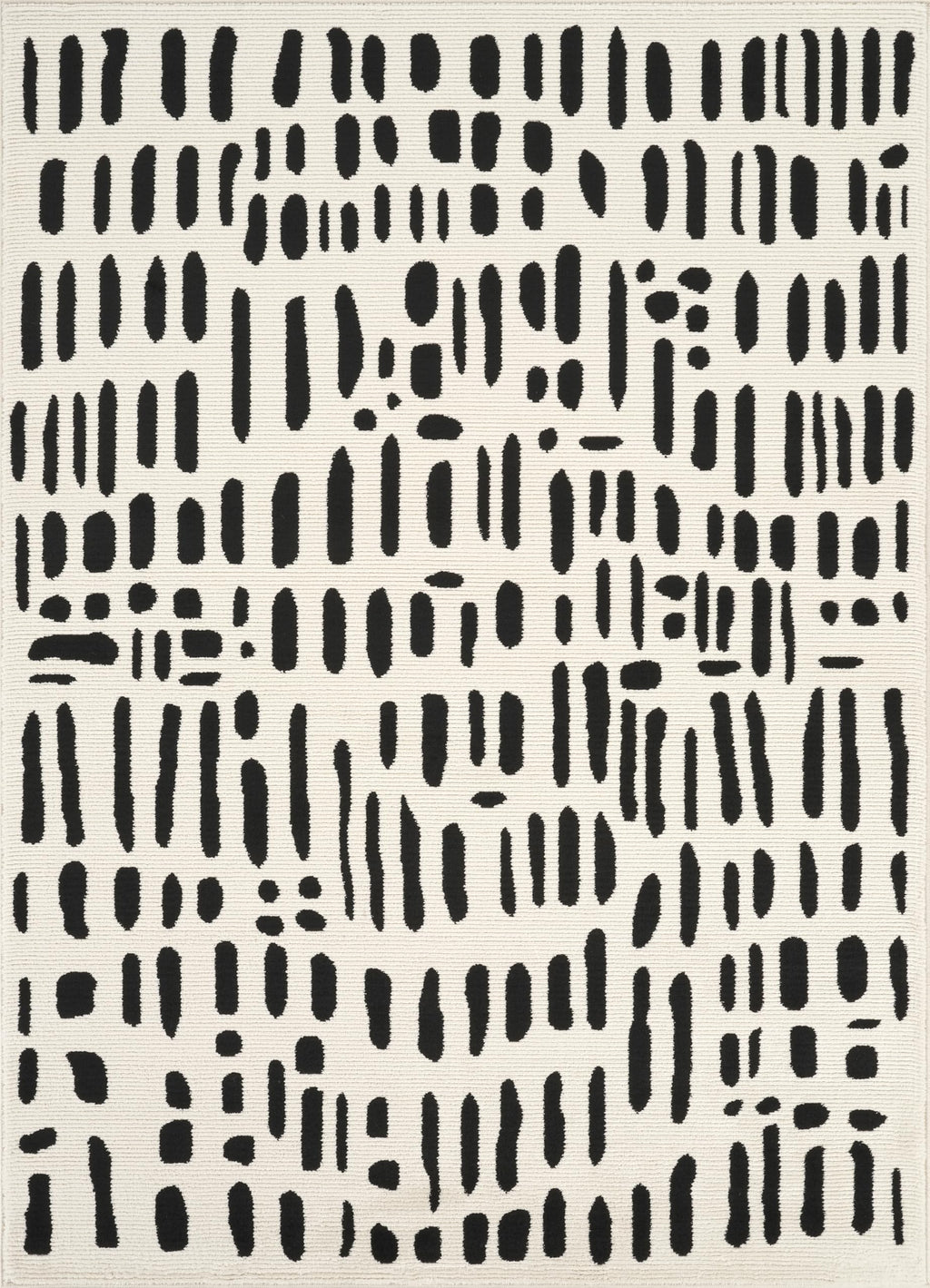 Abani Geometric Beige/Black Area Rug -6'x9' - Modern 3D Lines Design - Deco