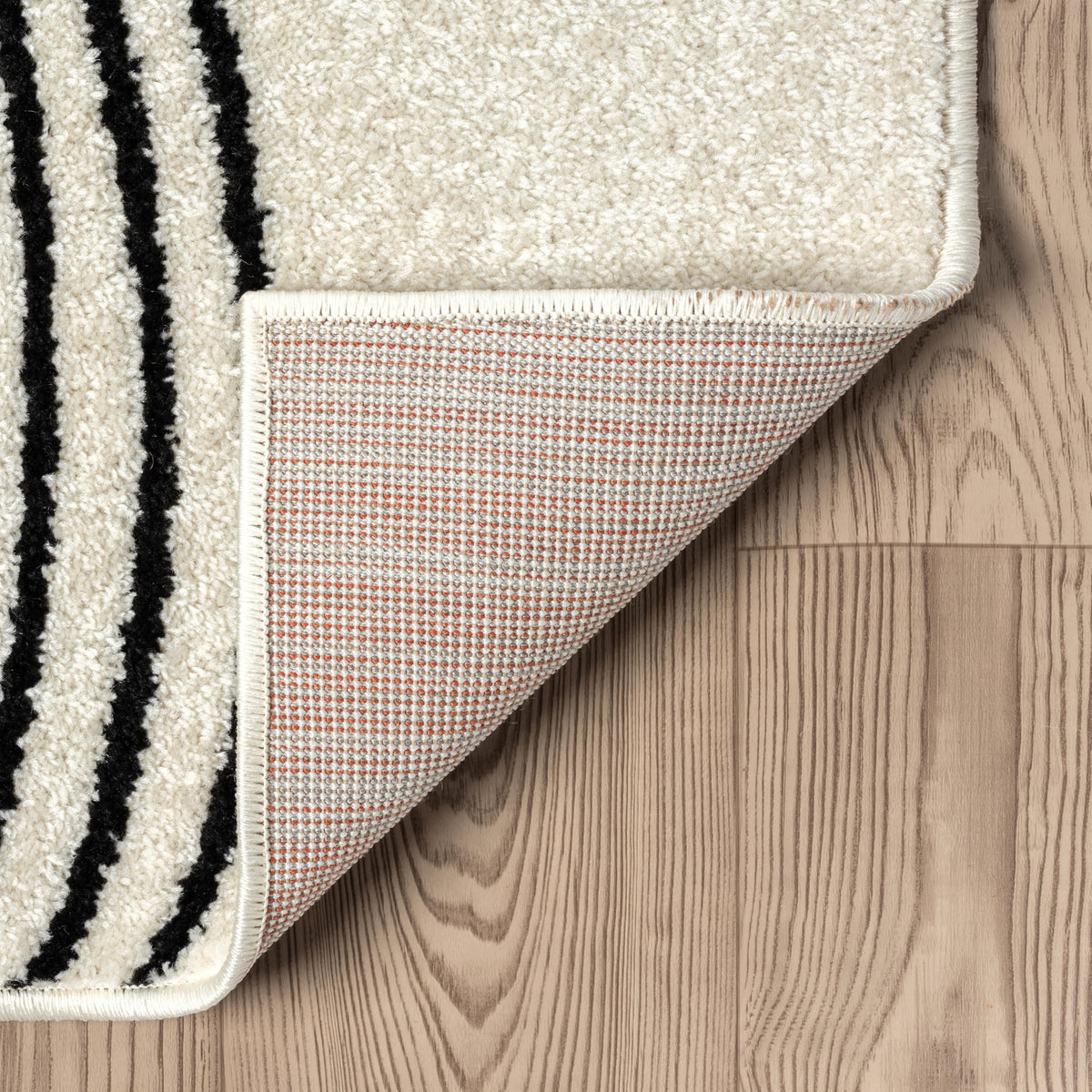 Abani Cream and Black Swirl Area Rug