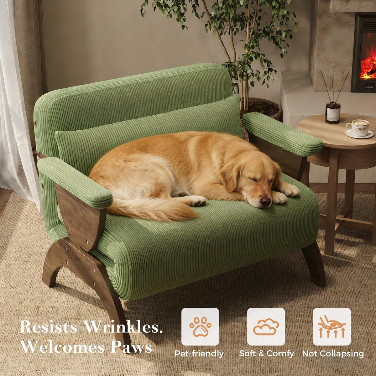 JASIWAY 47" 3-in-1 Convertible Sofa Sleeper Chair Bed for Adults, Futon