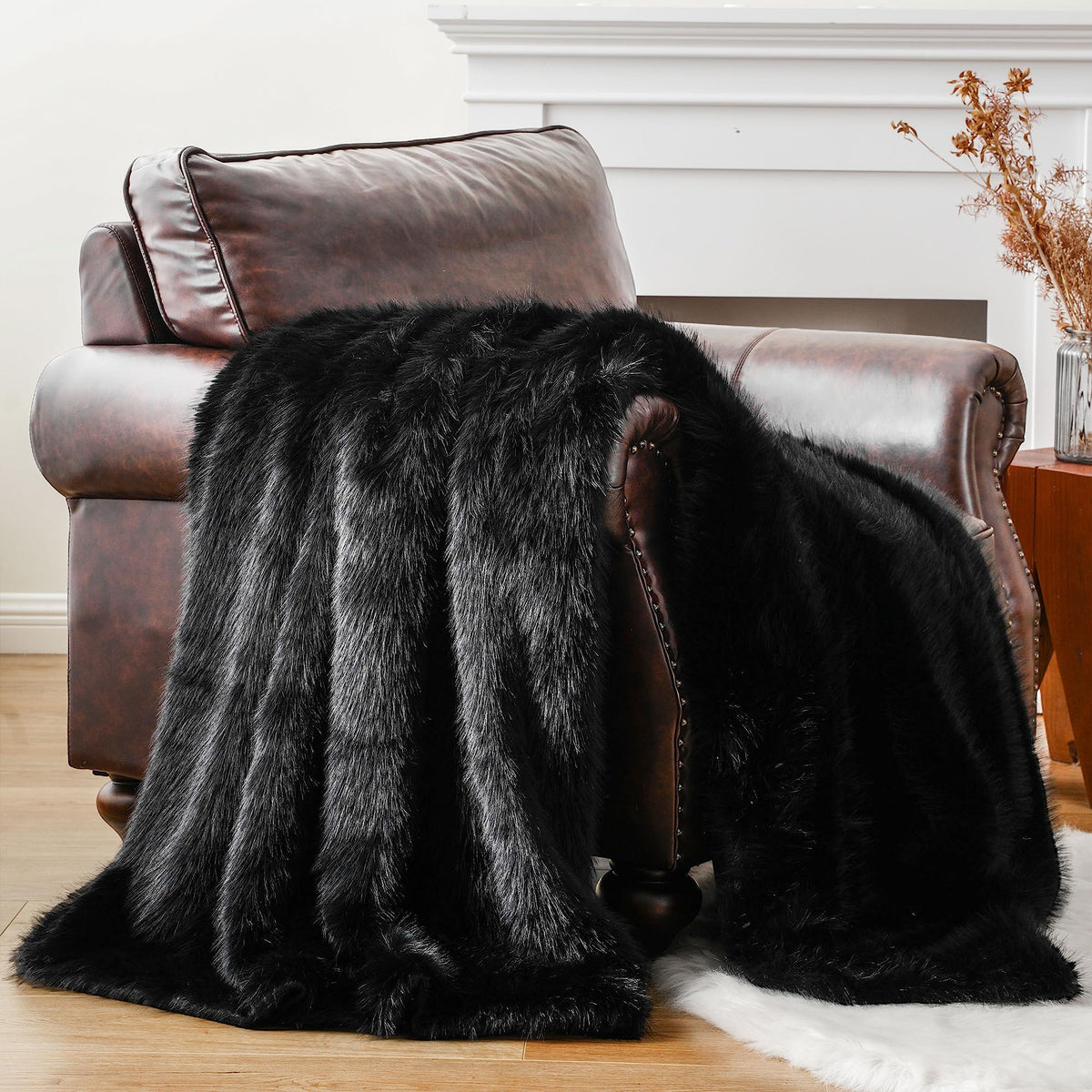Faux Fur Throw Blanket