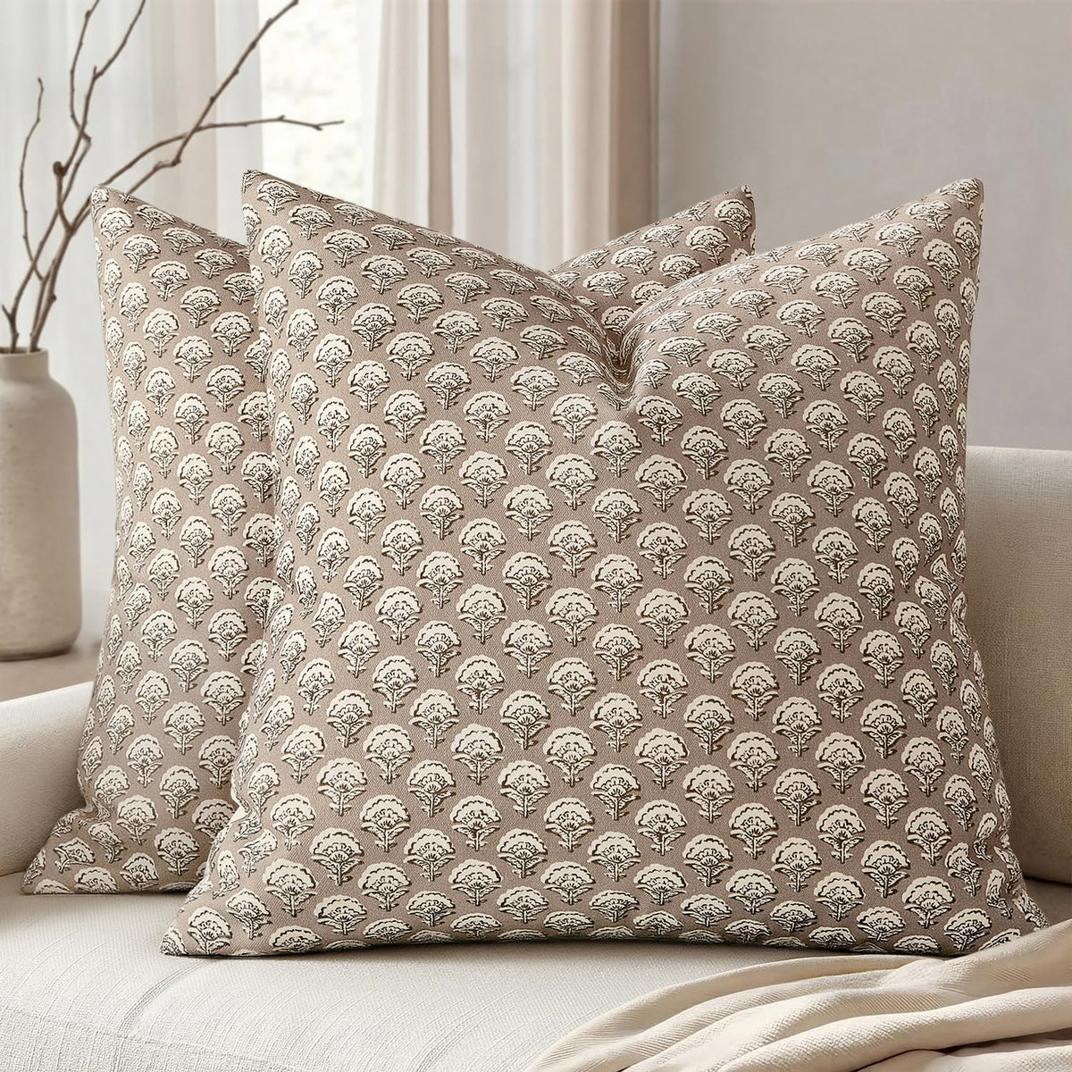 Floral Print Pillow Covers