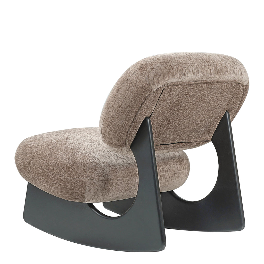 Merax Modern Rocking Chair Accent Glider Chair, Dark Brown
