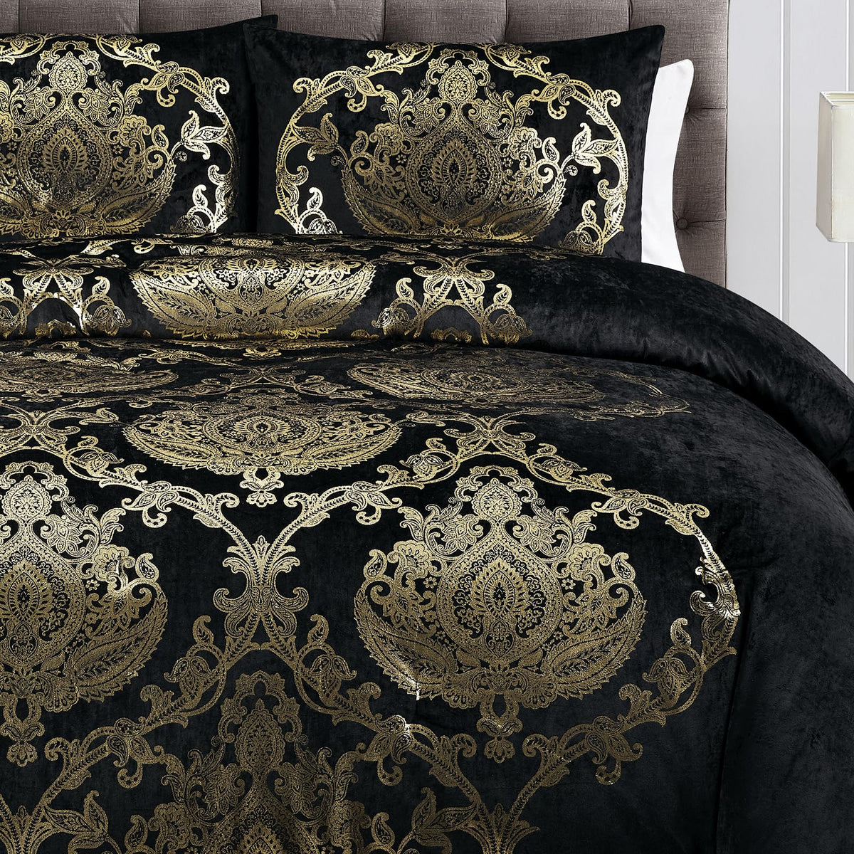 Sunshine Nicole Metallic Print Comforter Set