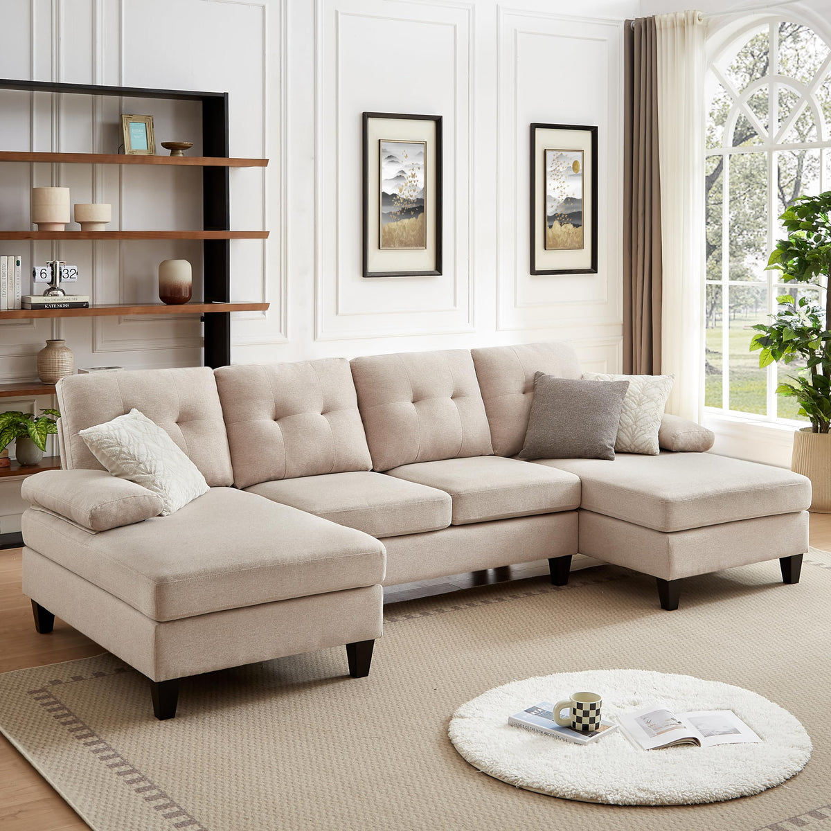 105" Sectional Sofa Couch