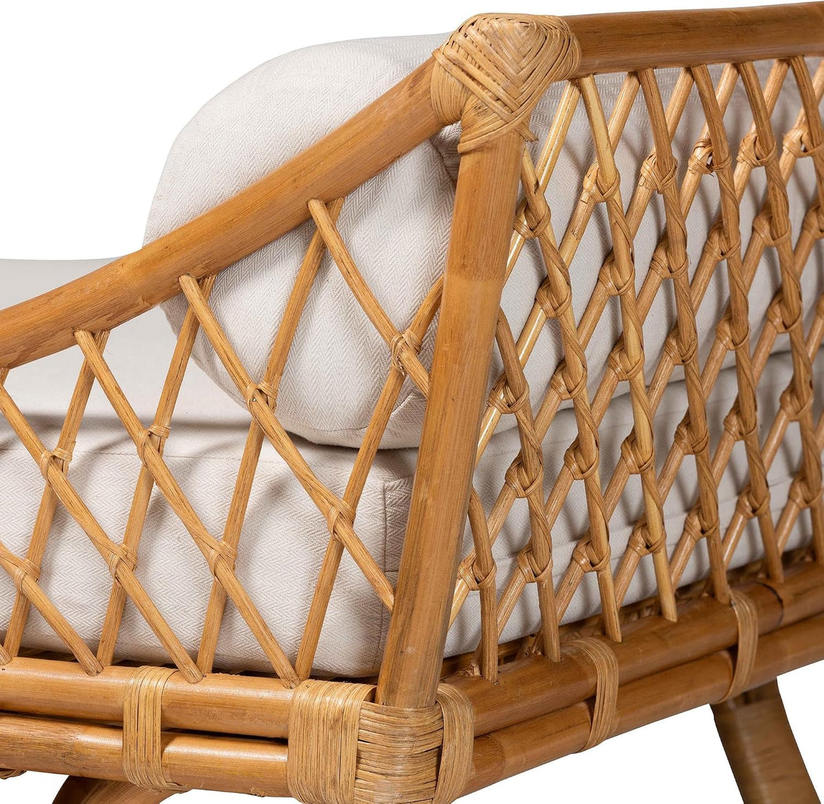 bali & pari Akemi Handwoven Natural Rattan Daybed with Cushion – Boho Coastal