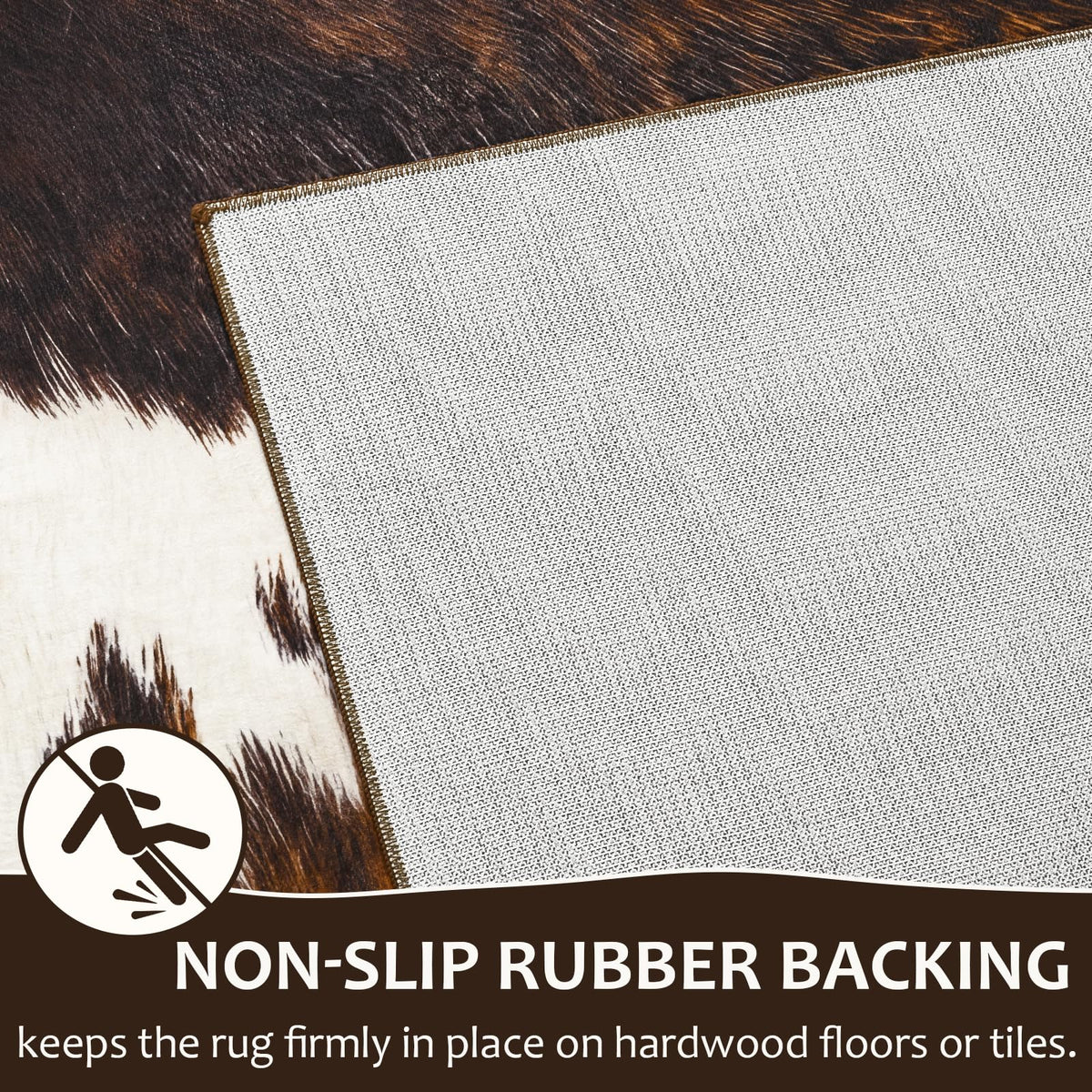 BENRON Soft Cowhide Rug 4x6, Faux Cow Hide Rug for Living Room Bedroom
