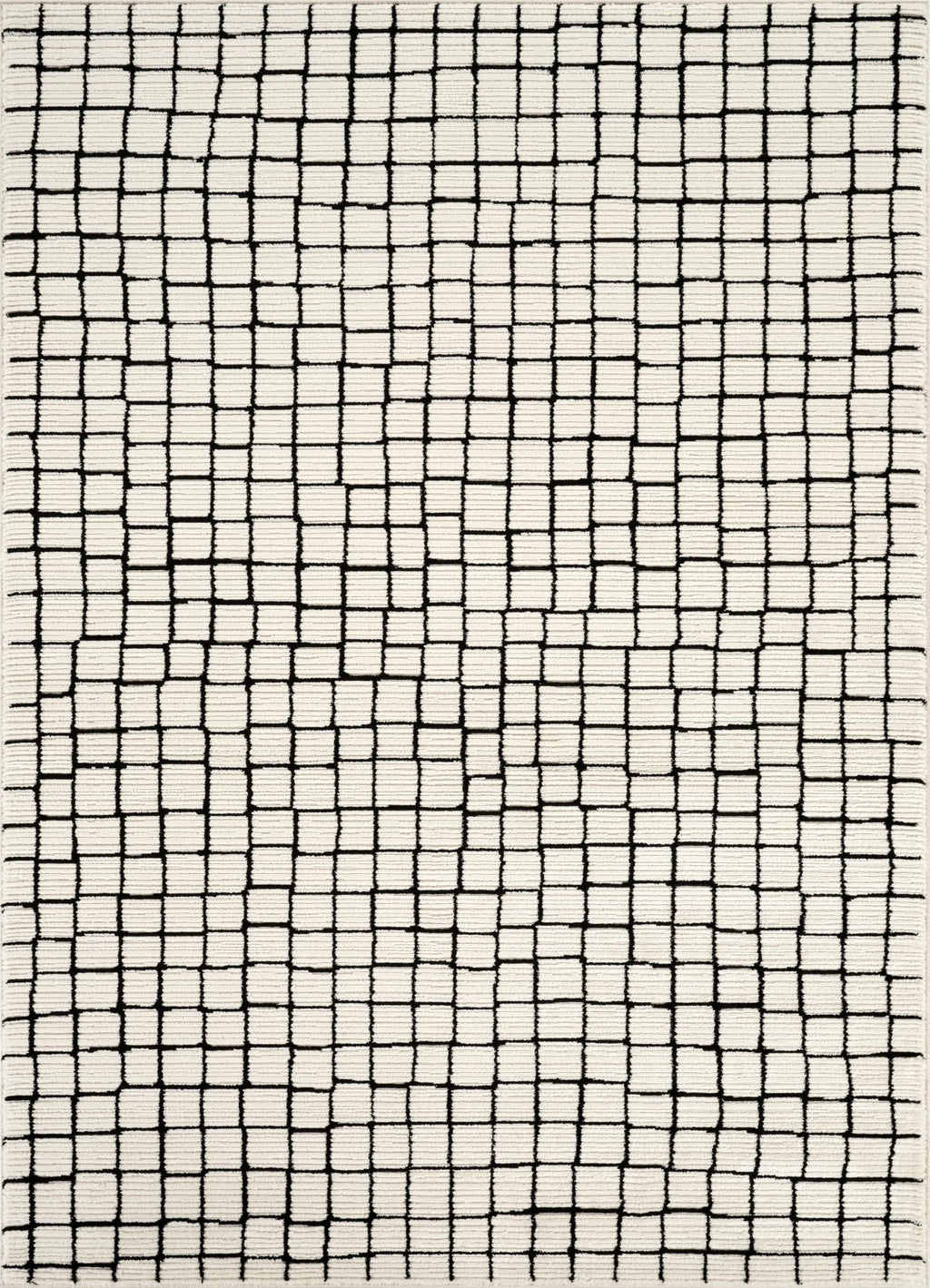 Abani Geometric Beige/Black Area Rug -6'x9' - Modern 3D Lines Design - Deco