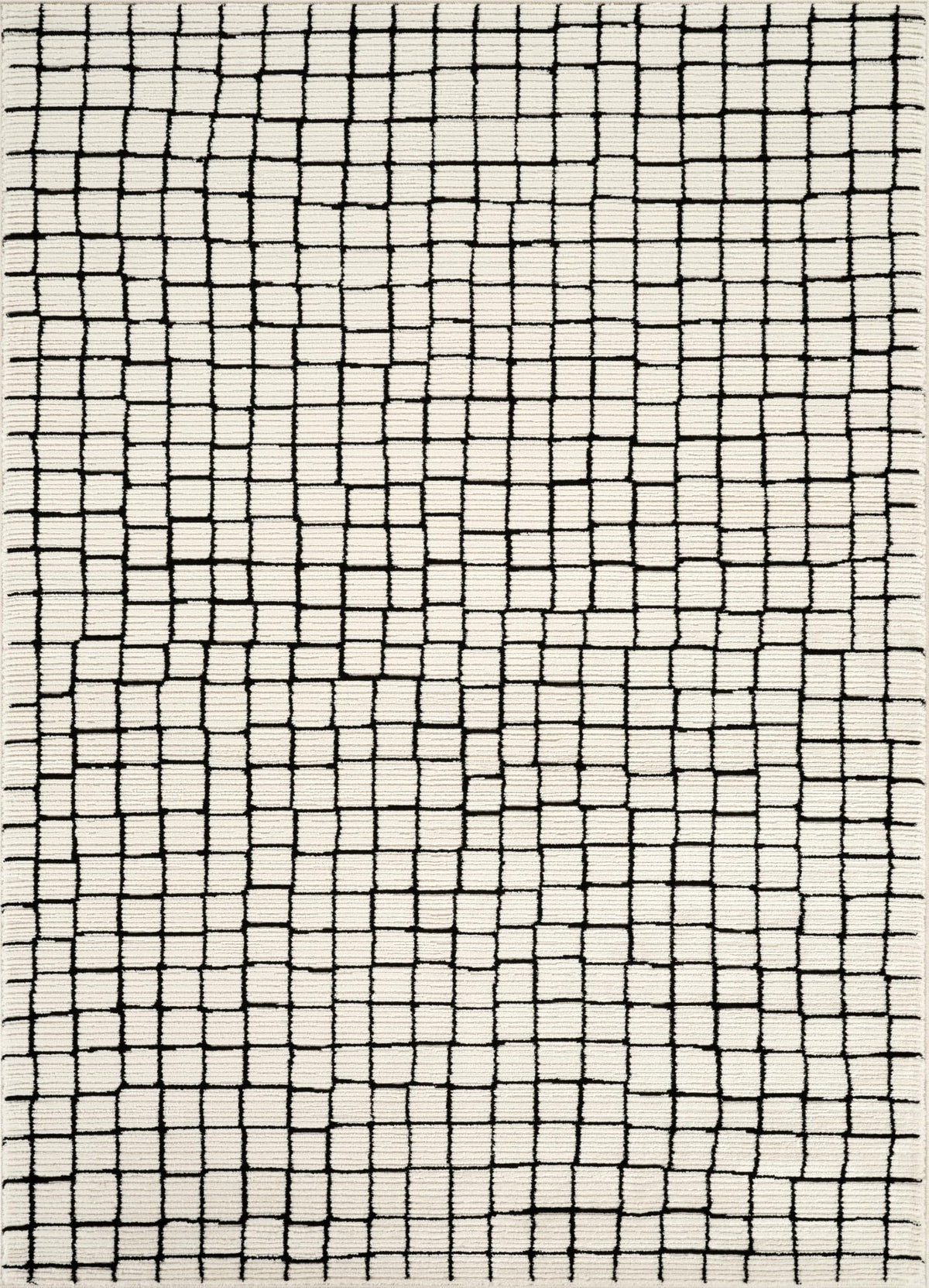 Abani Geometric Beige/Black Area Rug -6'x9' - Modern 3D Lines Design - Deco