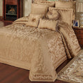 Monaco Luxury Bedding, Royal Metallic Gold, California King, 3 Pc Set