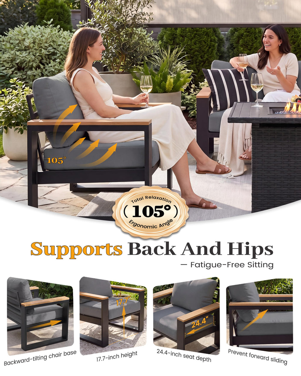 Aluminum Patio Furniture Set